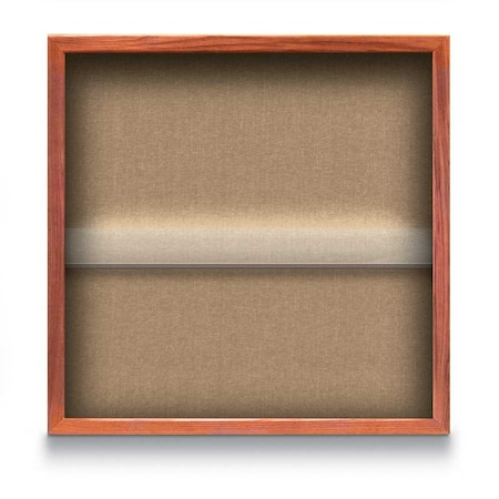 United Visual Products Outdoor Enclosed Combo Board, 48"x36", Satin Frame/Grey & Amethyst UVCB4836OD-GREY-AMETHY